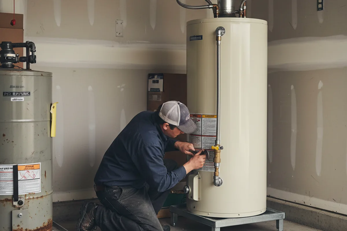 Water heater and shutoff valve replacement in Winterville